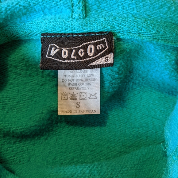 Volcom pullover hoodie,‎ teal/green, Aloha, sz S - Picture 4 of 6